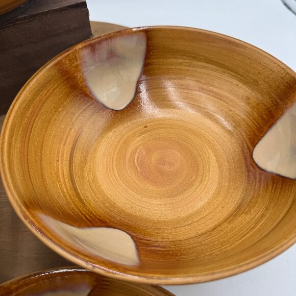 Vintage Sango Splash 4951 China Set of 4 Large Cereal / Pasta Bowls and a Servin - Picture 4 of 13